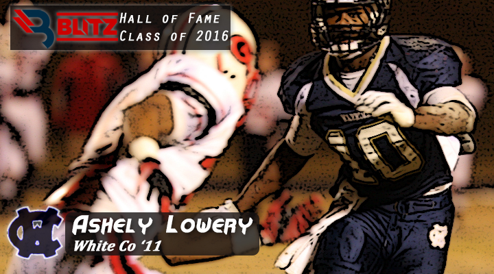BLITZ HOF - Ashely Lowery Football - WHITE CO